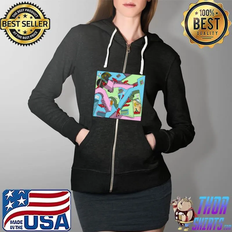 Squid Relativity Staircase Shirt Full Zip Hooded