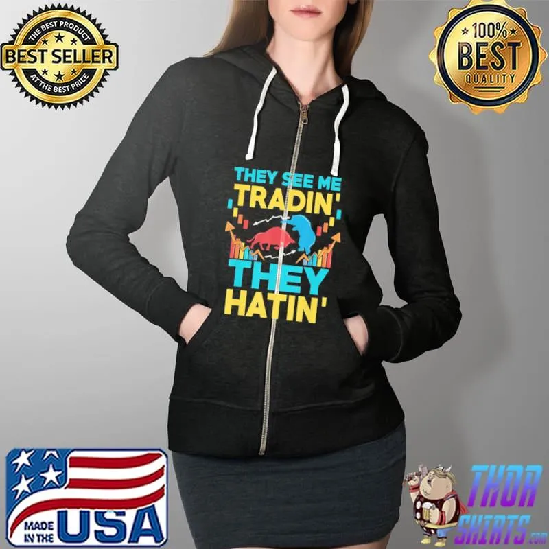 Stock Market Shirt For Stock Broker And Trader Shirt Full Zip Hooded
