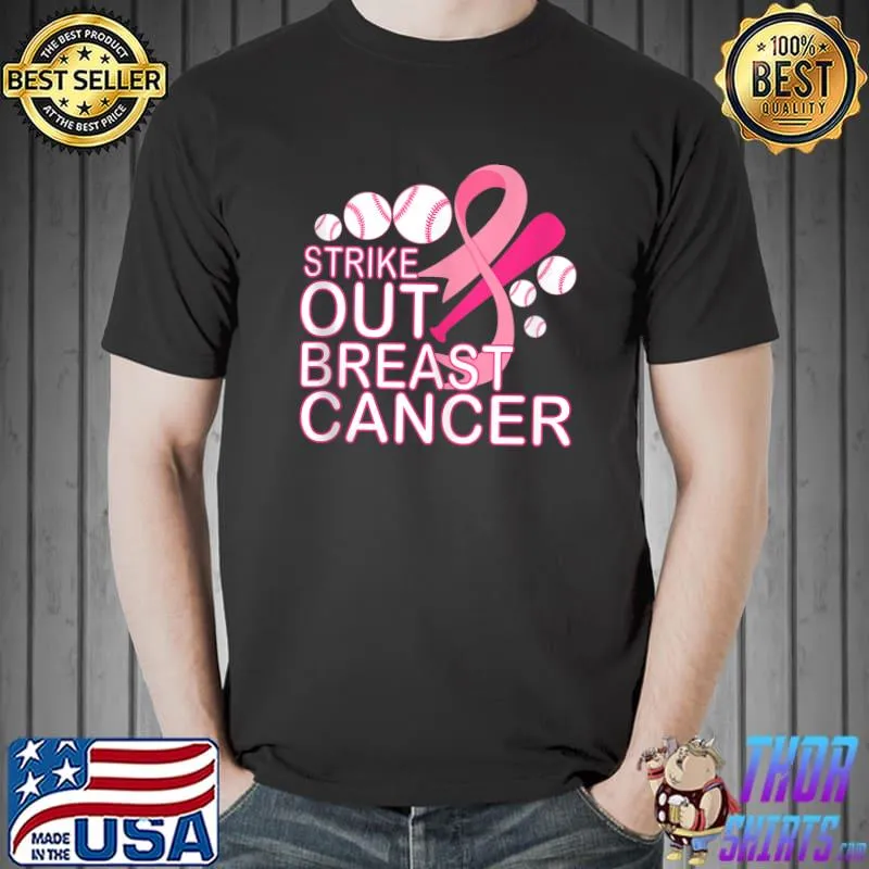 Strike Out Breast Cancer Awareness Baseball Softball Fighter T-s Unisex