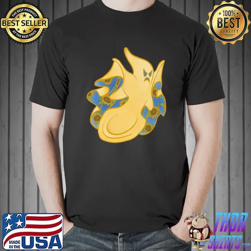 Sunflower Halloween Springtime Ghost Premium T-Shirt Unisex