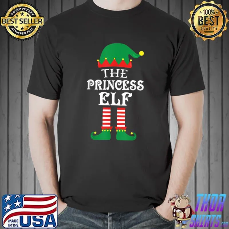 The Princess Elf Matching Family Group Christmas Pajama T-Shirt Unisex