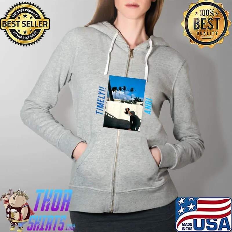 Timely Anri T-Shirt Full Zip Hooded