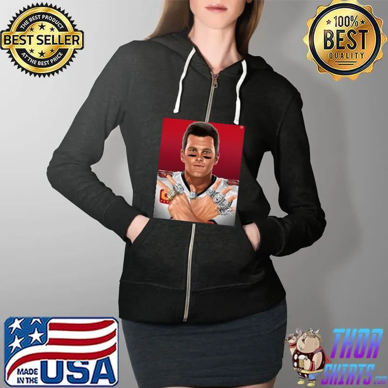 Tom Brady 7 rings Full Zip Hooded