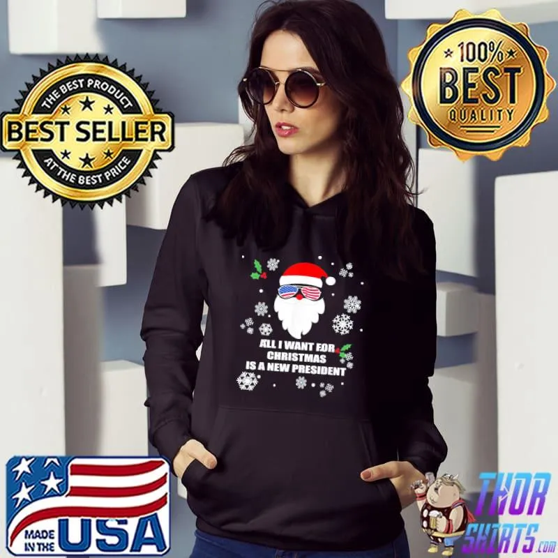 Top All I Want For Christmas Is A New President Christmas Pajama T-Shirt