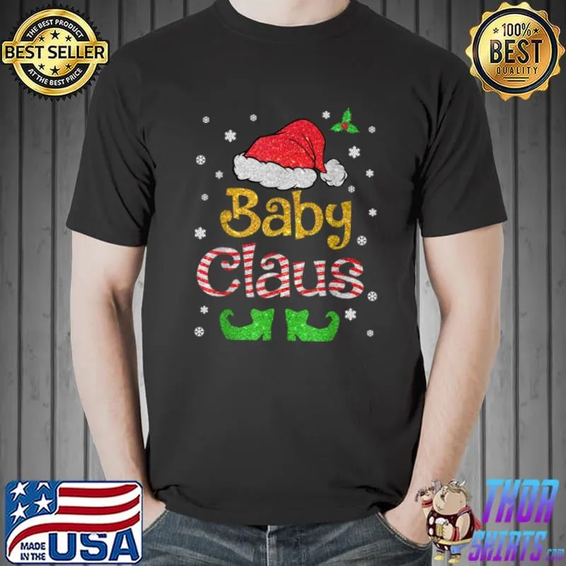 Top Baby Claus Christmas Pajama Family Matching Xmas T Shirt Unisex