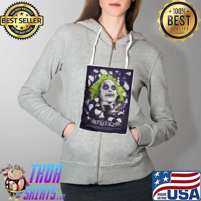 Top Beetlejuice Comedy Movie Film Poster Shirt Full Zip Hooded
