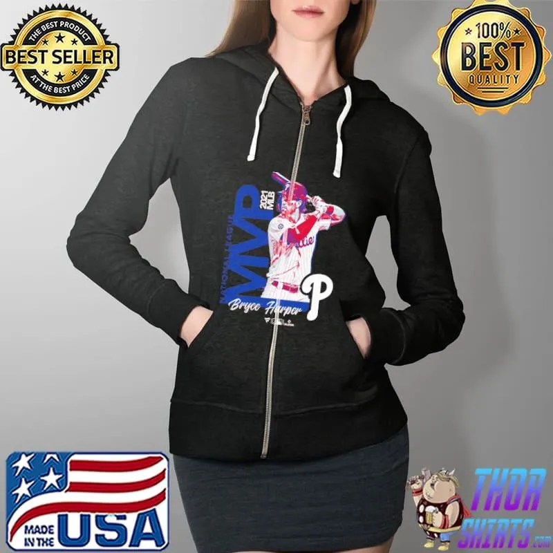 Top Bryce Harper Philadelphia Phillies 2021 MVP Unisex T-Shirt Full Zip Hooded