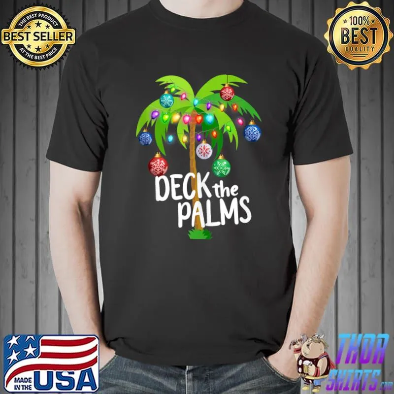 Top Deck The Palms Tropical Hawaii Christmas Palm Tree Lights T Unisex