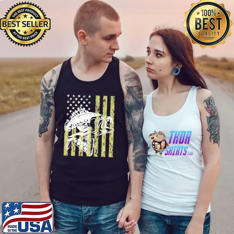 Top fishing Flag Shirt Tank Top