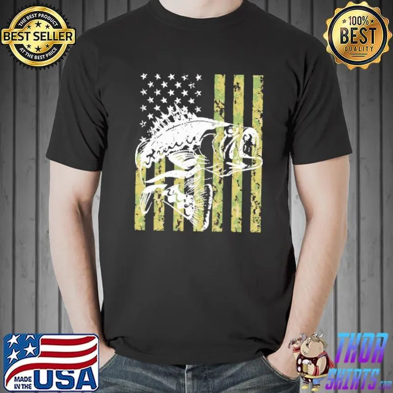 Top fishing Flag Shirt Unisex