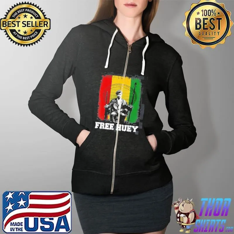 Top Free Huey Flag Shirt Full Zip Hooded