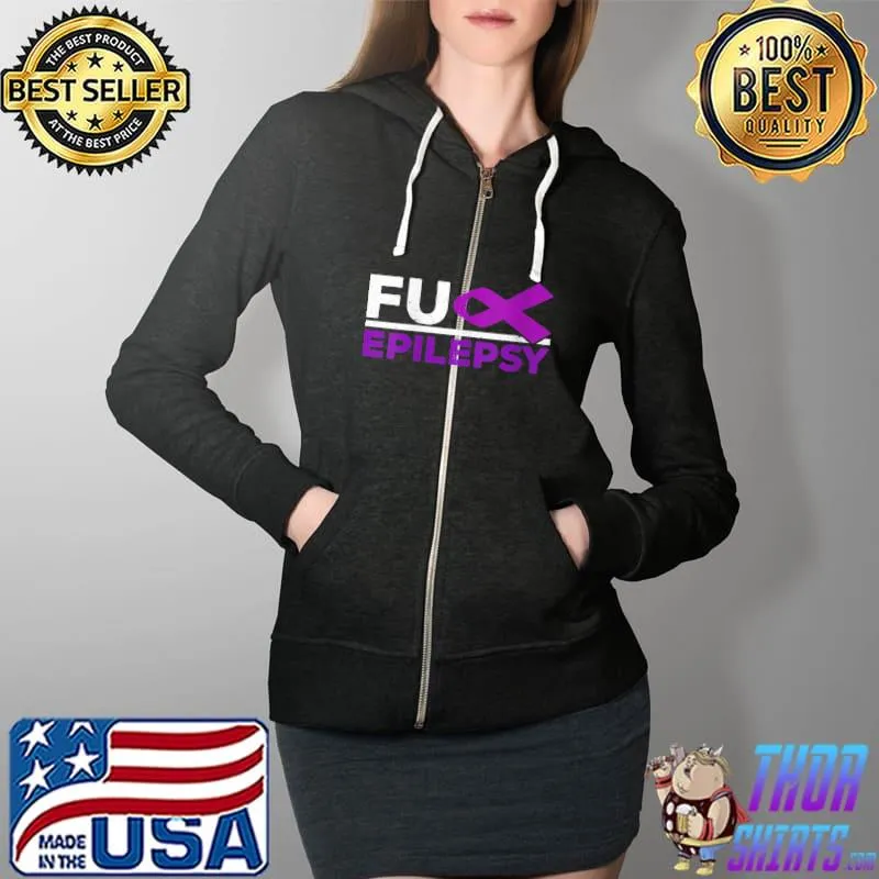 Top fu Epilepsy Awareness Day T-s Full Zip Hooded