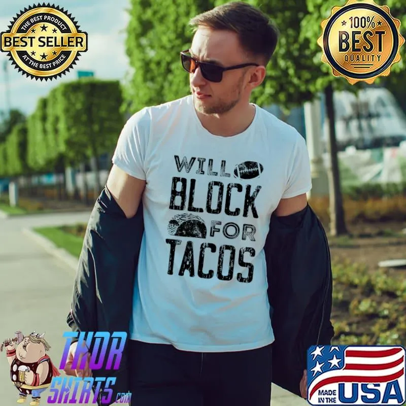 Top funny Football Lover Graphic Women and Men Football Tacos T-s Unisex