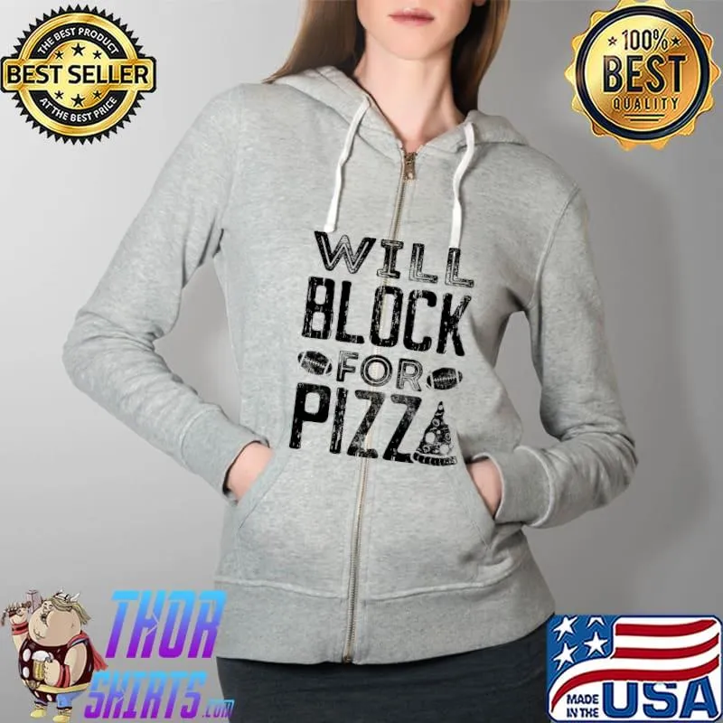 Top funny Football Lover Graphic Women Men Football Pizza T-s Full Zip Hooded