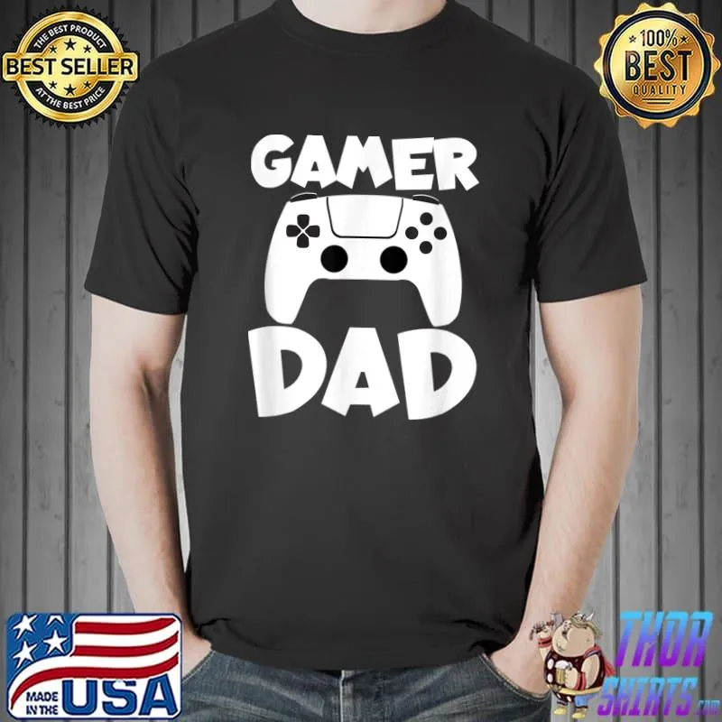 Top gamer Dad controller online Clothes computer Video game Geek T-Shirt Unisex