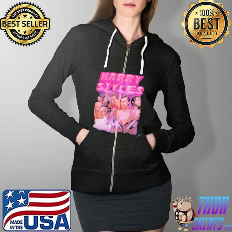 Top harry Styles Retro Shirt Full Zip Hooded