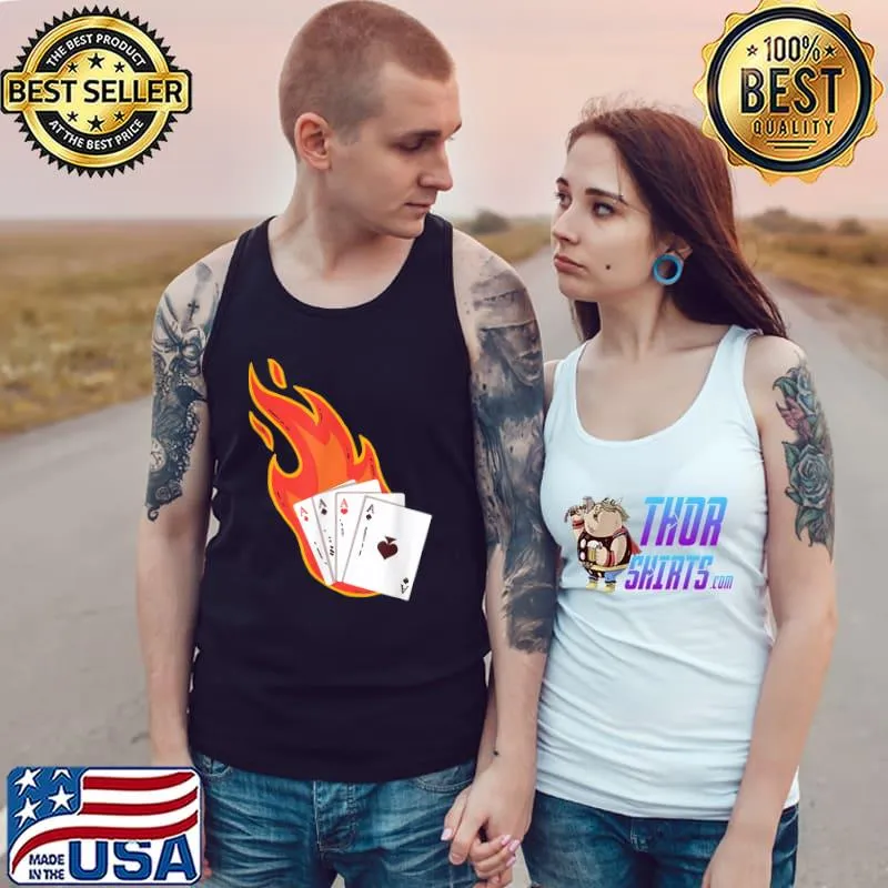 Top lucky poker Casino Gambling Apparel T-Shirt Tank Top