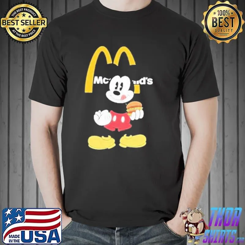 Top Mickey Mouse Mcdonalds Logo Shirt Unisex