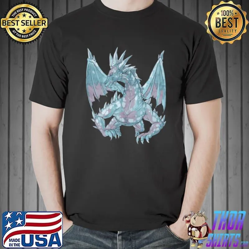 Top Pastel Goth Fierce Scary Dragon Watercolor Shirt Unisex