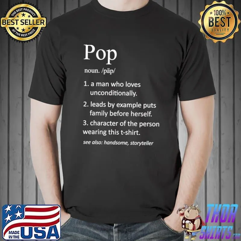 Top pop Funny Definition Funny Pop Definition for Dad T-Shirt Unisex