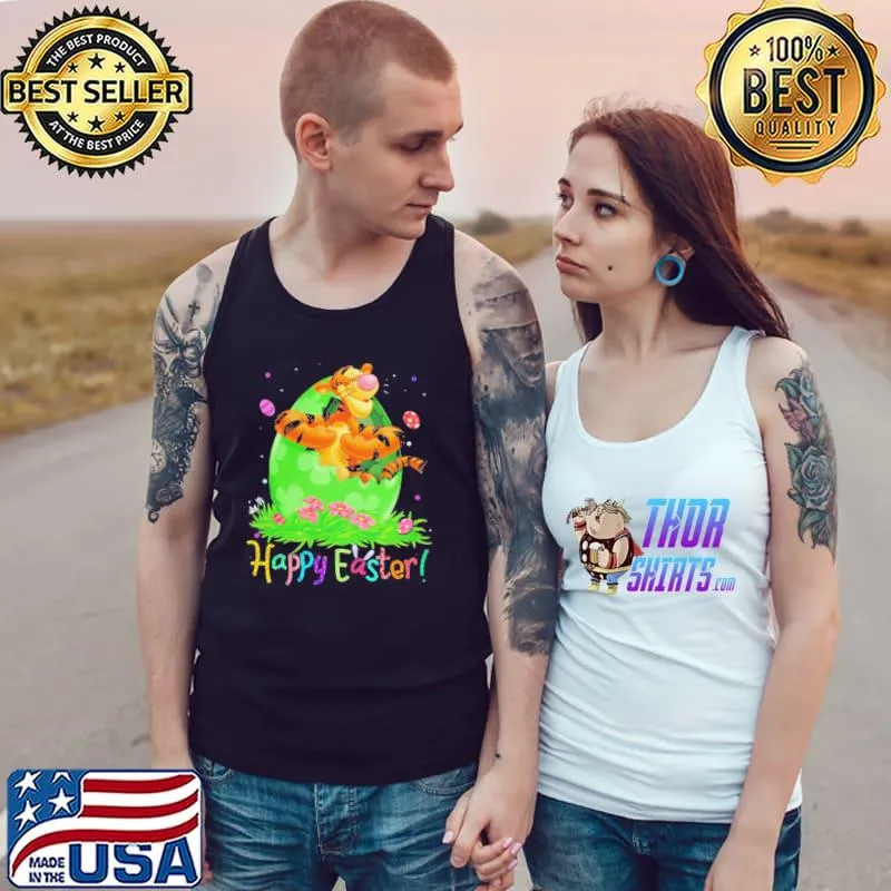 Top Tigger Easter Egg Happy Easter Shirt Tank Top