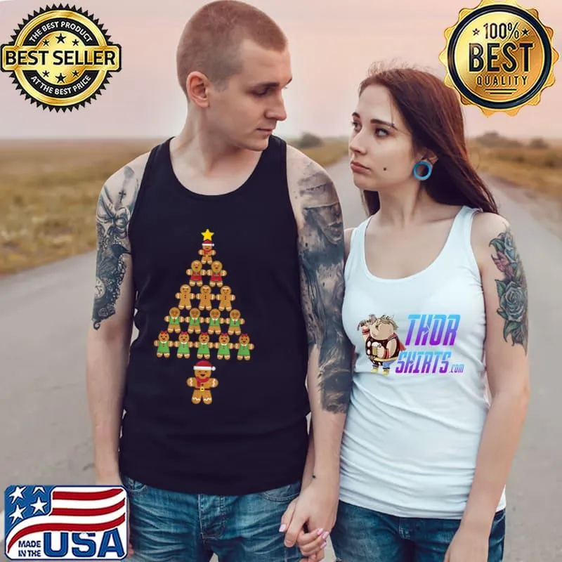 Top Xmas Cookie Baking Christmas Tree Gingerbread Cookies T Shirt Tank Top