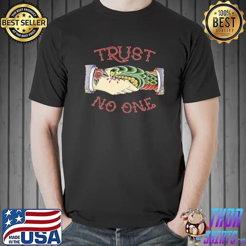 Trust No One American Traditional Tattoo Shirt Unisex