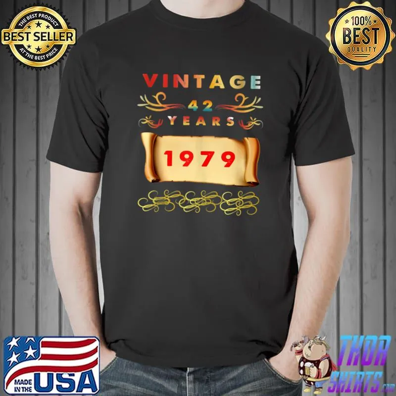Vintage-1979, 42th-Birthday T-s Unisex