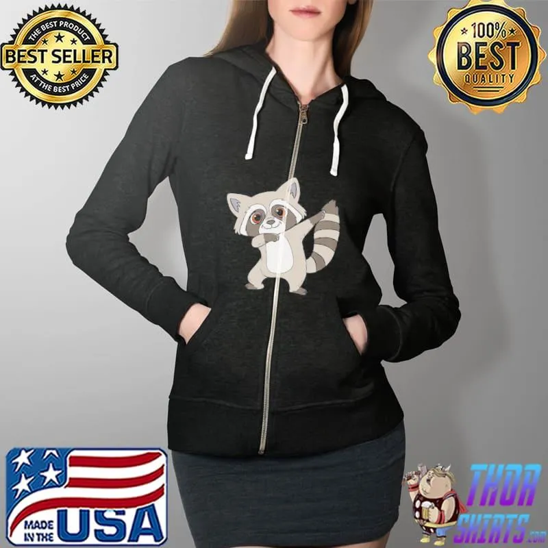 Waschbär dabbing raccoon I waschbären tanzen I tänzer s Full Zip Hooded