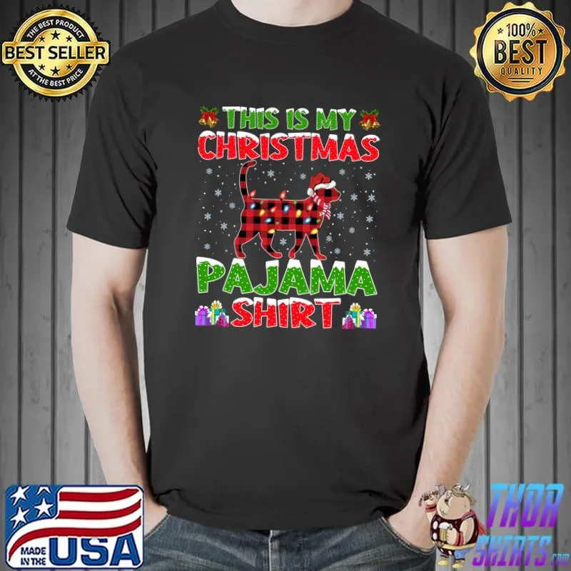 Xmas Santa Hat This Is My Cats Christmas Pajama T-s Unisex