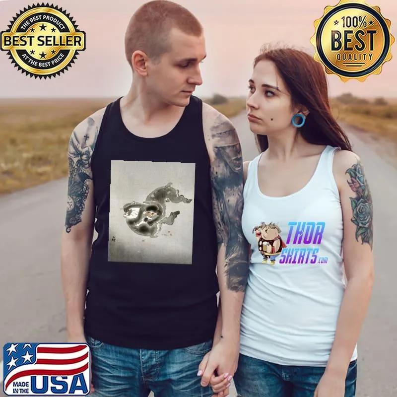 ZweI spielende affen 1900 ohara koson japanese zoo langarm s Tank Top