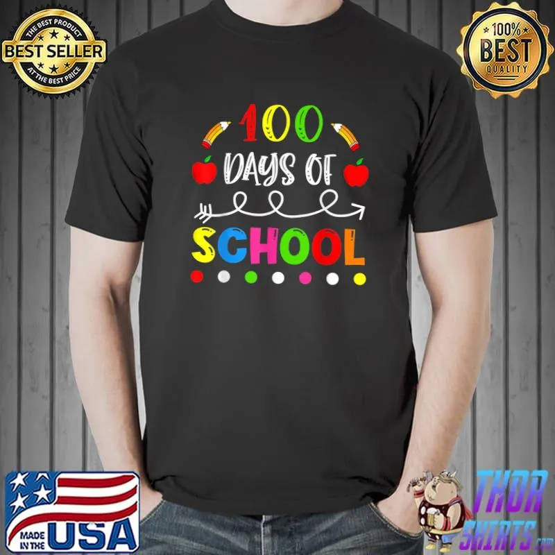 100 Days Of School Celebration Outfit For Adults Boys Girls T-Shirt