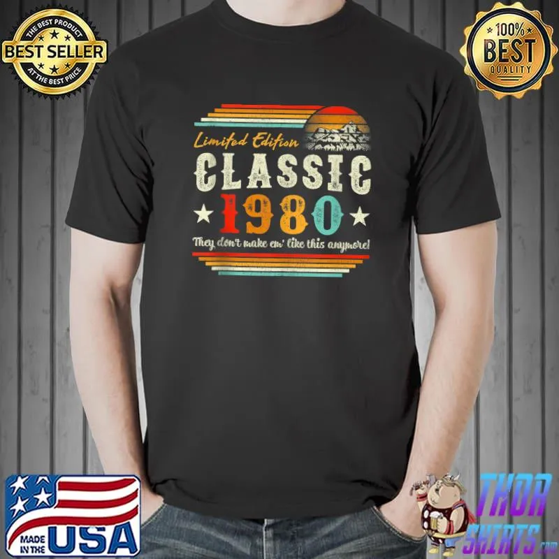 42 Years Old Vintage Limited Edition 1980 42th Birthday T-Shirt Unisex