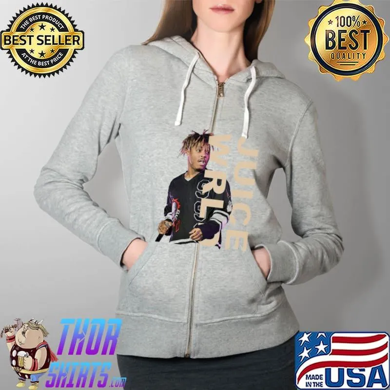 999 Juice Wrld Singing Shirt Full Zip Hooded