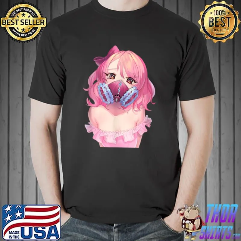 Anime Girl with Mask Japanese Aesthetic Shirt Women’s T Shirt T Shirt Unisex