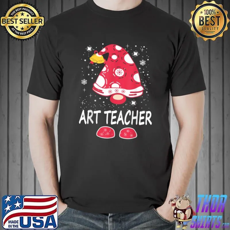 Art Teacher Gnome Family Matching Christmas Pajama T-Shirt