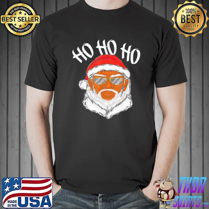Awesome African American Santa Claus Black Father Christmas HO HO HO Shirt Unisex