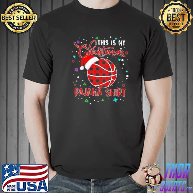 Awesome Basketball Lover This is My Christmas Pajama Buffalo Plaid T-Shirt Unisex