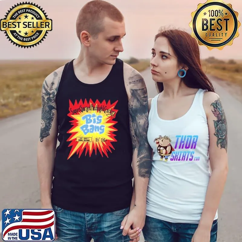 Awesome Big Bang Flashlight Crackers Vintage Fireworks Shirt Tank Top