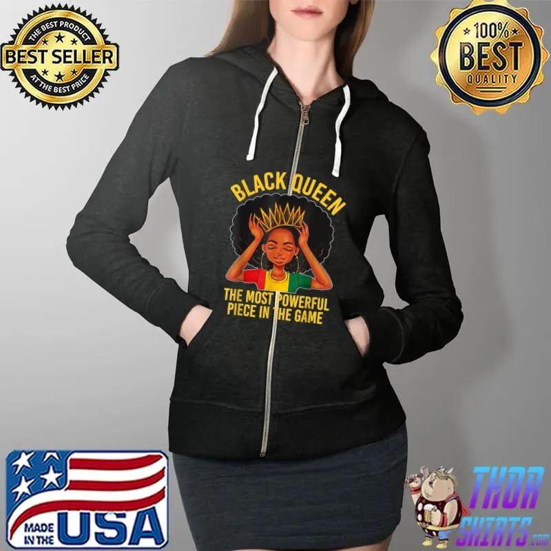 Awesome Black History Black Queen African American Women Girls Kids T-Shirt Full Zip Hooded