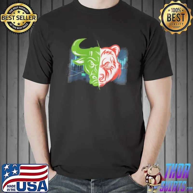 Awesome Bull And Bear Stock Market Trading Shirt Unisex
