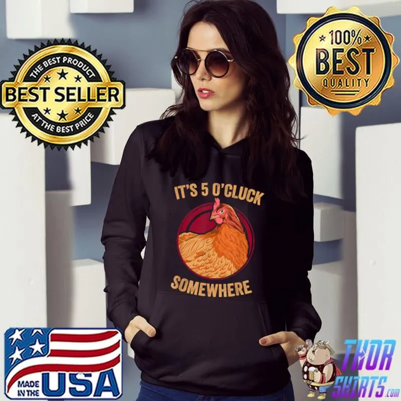 Awesome Chicken Farmer Funny Five O' Cluck Backyard Chicken T-Shirt