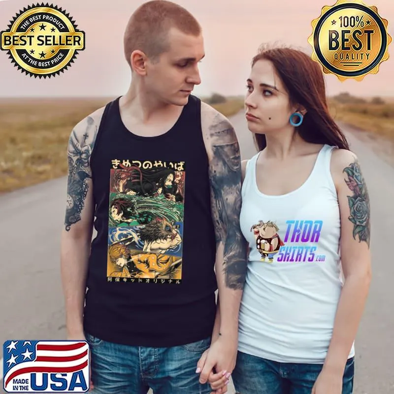 Awesome Demons Slayers Anime Graphic Art Shirt Tank Top