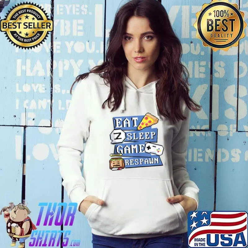 Awesome Eat Sleep Game Respawn Gamers Routine Gamer Gifts Players T-shirt