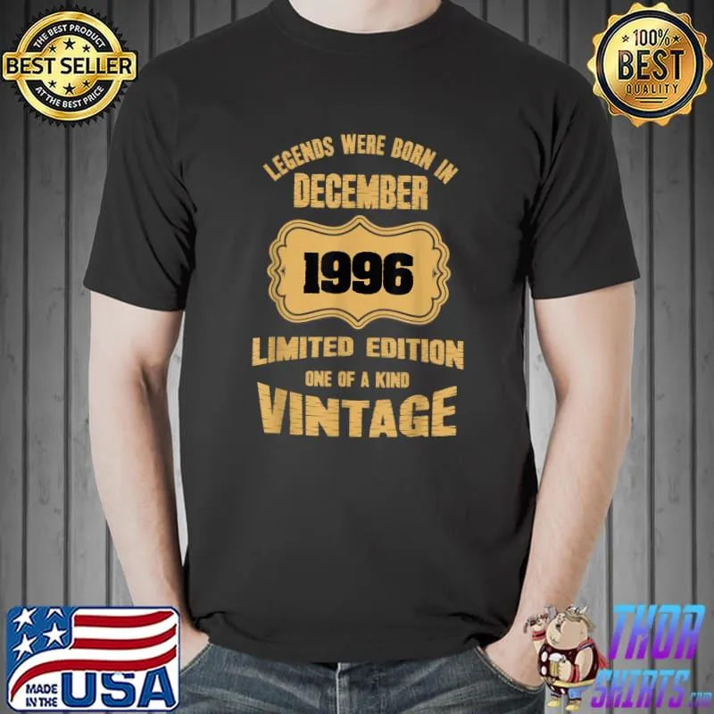 Awesome Legends were born in December 1996 25th Birthday T-Shirt Unisex