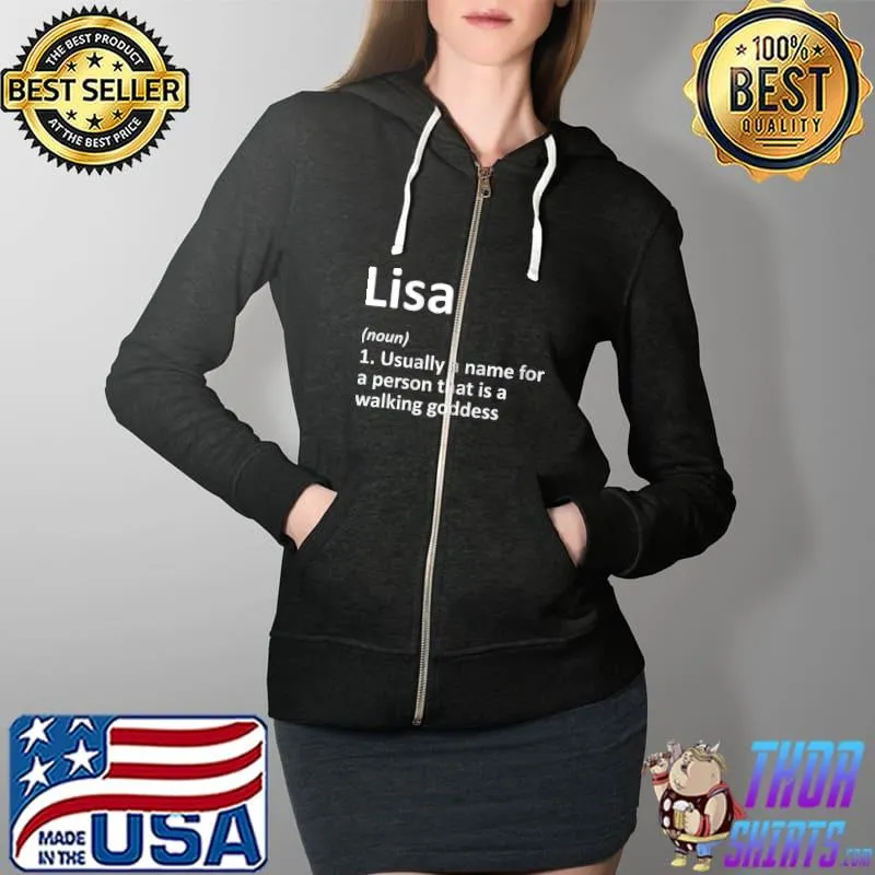 Awesome LISA Definition Personalized Name Funny Birthday T- Full Zip Hooded