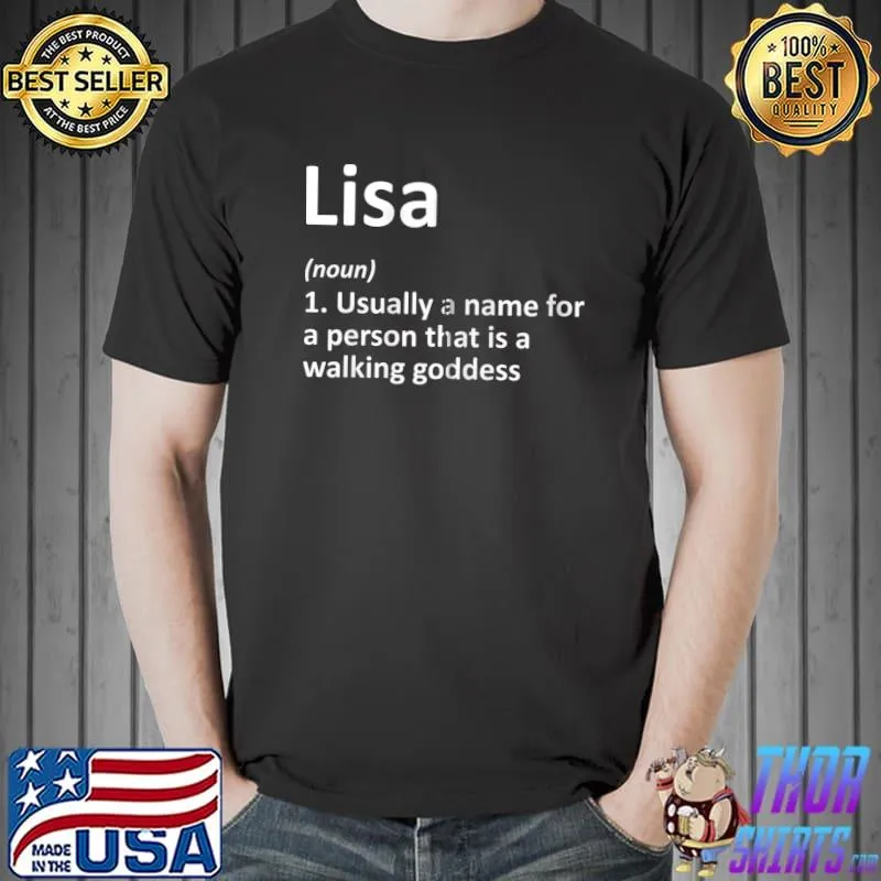 Awesome LISA Definition Personalized Name Funny Birthday T- Unisex