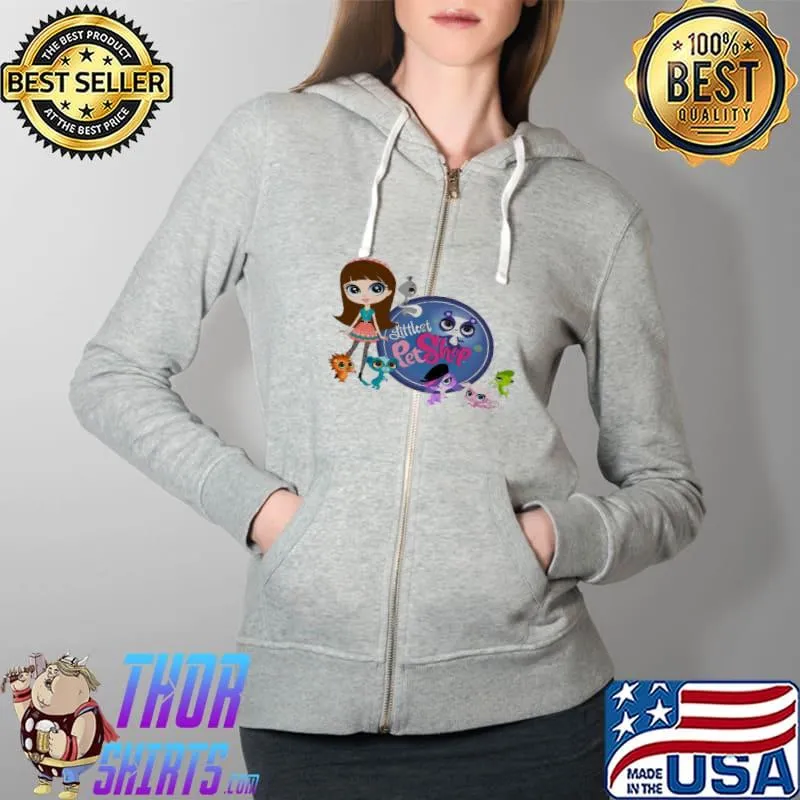 Awesome Littlest Pet Shop Childrens Shirt Full Zip Hooded