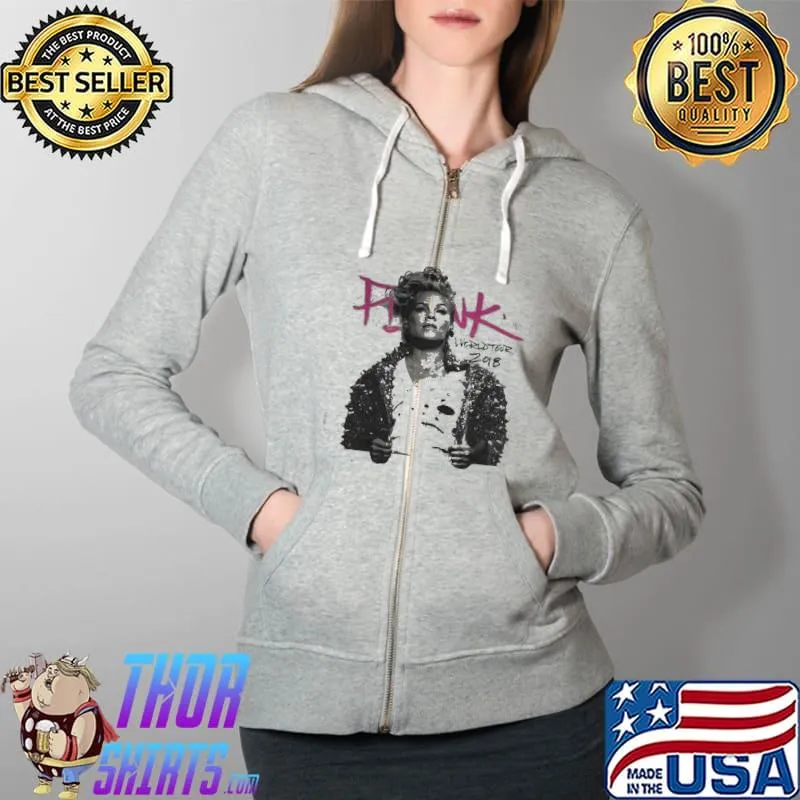 Awesome Pink Beautiful Trauma World Tour Shirt Full Zip Hooded
