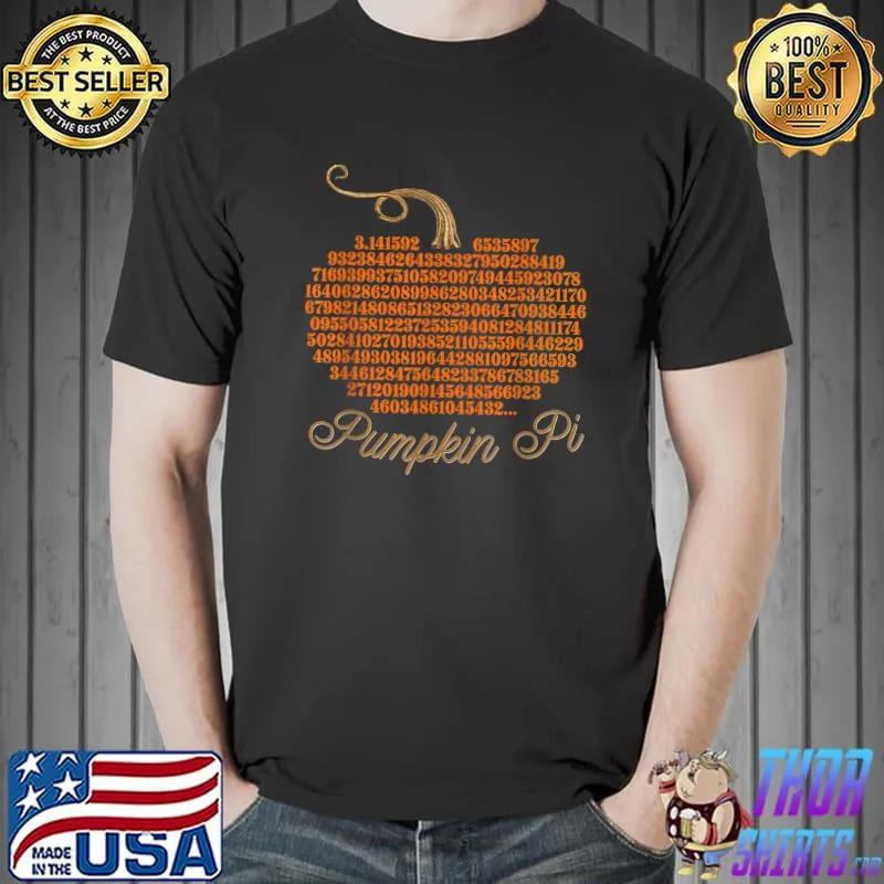Awesome Pumpkin PI (Pie) Math Pun Teacher Thanksgiving Fall Season T-Shirt Unisex